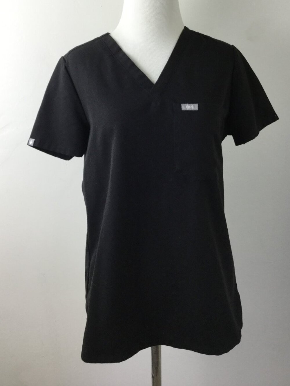 Figs Black Scrub Top xs